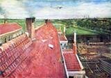 Ван Гог, Винсент Виллем. Крыши, вид из ателье Ван Гога. 1882. 39 x 55 см. Акварель, прорисовка мелом. Постимпрессионизм. Нидерланды и Франция