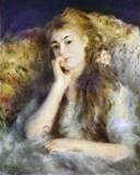 Ренуар, Пьер-Огюст. Портрет девушки (Задумчивость). Около 1876-1877. 66 x 55 см. Холст, масло
