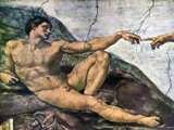Микеланджело Буонарроти. Фрески плафона Сикстинской капеллы. Господь сотворяет Адама. 